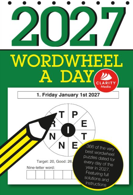 Wordwheel Puzzle a Day 2027
